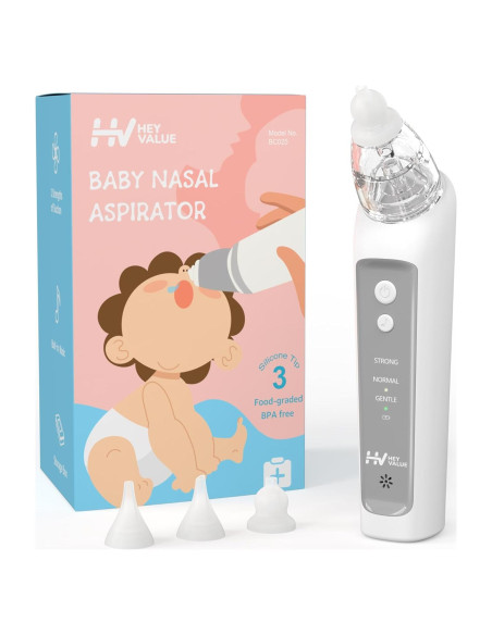Aspirador Nasal Eléctrico HEYVALUE para Bebé con 3 Puntas Aspirador Nasal Eléctrico HEYVALUE para Bebé con 3 Puntas