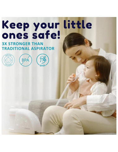 Aspirador Nasal Eléctrico BabySmile S-503 Libre de BPA