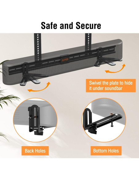 Soporte de Barra de Sonido ELIVED 80 cm Ajustable para TV Soporte de Barra de Sonido ELIVED 80 cm Ajustable para TV