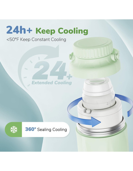 Enfriador de Leche Materna Portátil Easyvava 22oz Verde Menta Enfriador de Leche Materna Portátil Easyvava 22oz Verde Menta