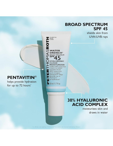 Hidratante Nubloso Peter Thomas Roth Ácido Hialurónico SPF 45