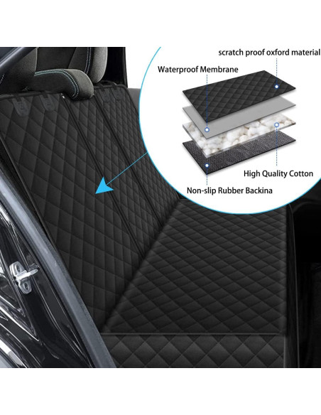 Funda de Asiento para Perros BESULEN Impermeable Universal Negro Funda de Asiento para Perros BESULEN Impermeable Universal Negro