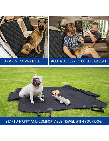 Funda de Asiento para Perros BESULEN Impermeable Universal Negro