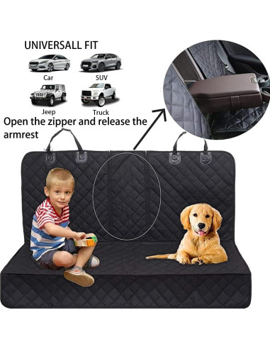 Funda de Asiento para Perros BESULEN Impermeable Universal Negro