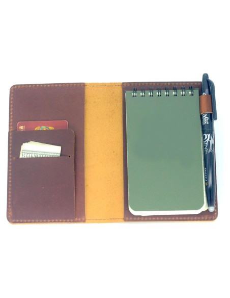 Cubierta de Cuero JJNUSA para Cuadernos 3x5" Marrón Cubierta de Cuero JJNUSA para Cuadernos 3x5" Marrón