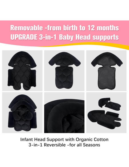 Inserto de Asiento de Coche KAKIBLIN 3 en 1 para Bebés 0-12 Meses Inserto de Asiento de Coche KAKIBLIN 3 en 1 para Bebés 0-12 Meses