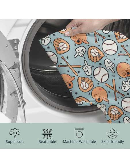 Funda de Almohada de Lactancia HawSkgFub Béisbol 55.88x45.72cm Funda de Almohada de Lactancia HawSkgFub Béisbol 55.88x45.72cm