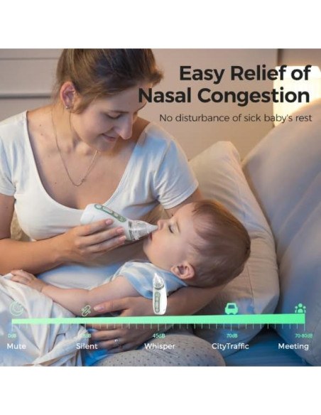 Aspirador Nasal Eléctrico Momcozy para Bebés - 3 Niveles de Succión Aspirador Nasal Eléctrico Momcozy para Bebés - 3 Niveles de Succión