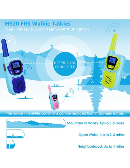 Walkie Talkies Recargables Topsung M920 para Niños y Adultos Walkie Talkies Recargables Topsung M920 para Niños y Adultos