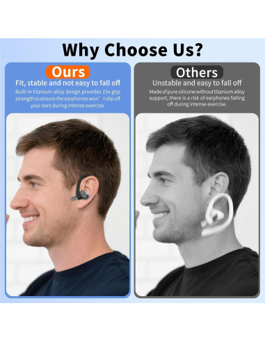 Ganchos para Orejas Antideslizantes QINZAC para Galaxy Buds 3