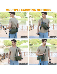 Bolsa de Cintura Táctica CamGo Verde Militar 25x14x9cm 2