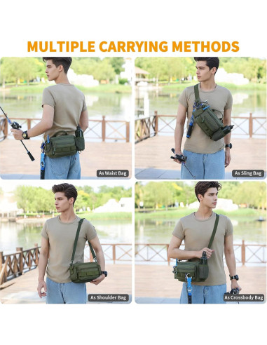 Bolsa de Cintura Táctica CamGo Verde Militar 25x14x9cm