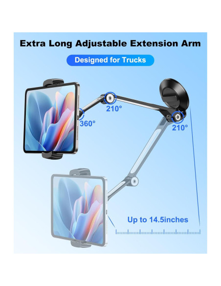 Soporte para Tablet DICMKY en Coche con Ventosa 360 Soporte para Tablet DICMKY en Coche con Ventosa 360