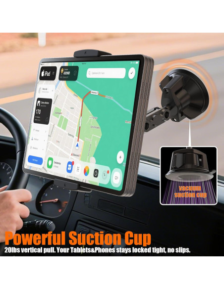 Soporte para Tablet VasSmtCPH 360 Ventosa para Coche 4.7-12.9" Soporte para Tablet VasSmtCPH 360 Ventosa para Coche 4.7-12.9"