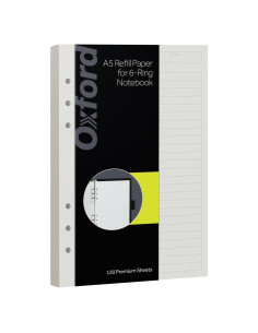 Papel de Repuesto A5 Oxford 120 Hojas Rayado Marfil