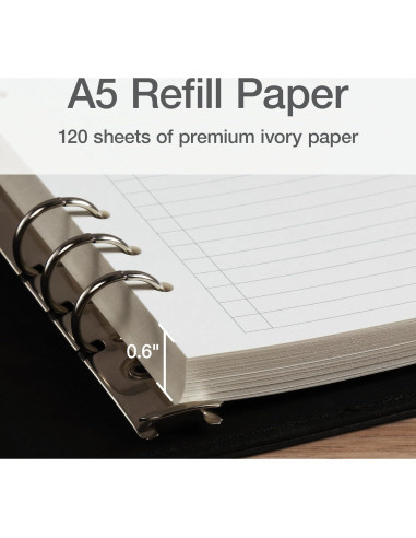 Papel de Repuesto A5 Oxford 120 Hojas Rayado Marfil