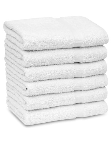 Toallas de Baño Blancas TEXTILES DE ORO 12 Pcs 61x127 cm