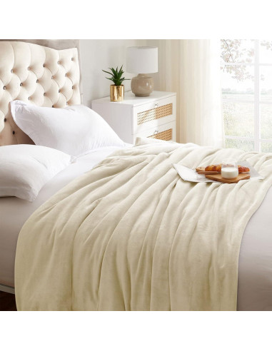 Manta de Lanzamiento KMUSET Beige 127x152 cm Microfibra Suave