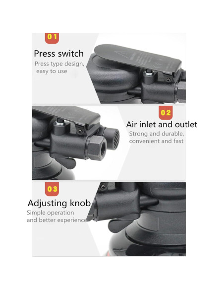 Lijadora Neumática BPJOWVIL 125mm Doble Acción Profesional Lijadora Neumática BPJOWVIL 125mm Doble Acción Profesional