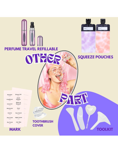 Kit de Botellas de Viaje SaintGee 32 Piezas Aprobadas por TSA