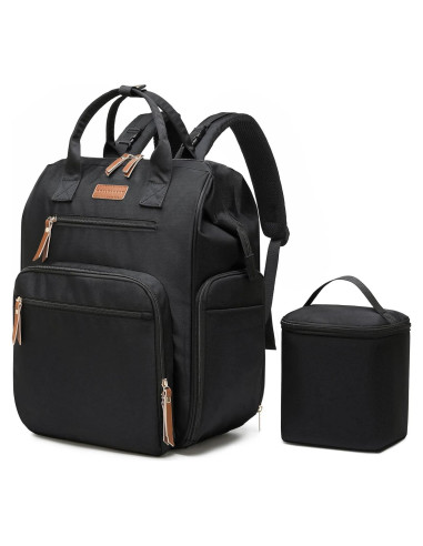 Mochila Extractor de Leche Qualyphant Negra 31L con Compartimento Laptop