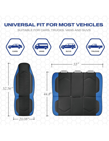 Funda de Asiento de Coche Skechers con Espuma de Memoria Azul