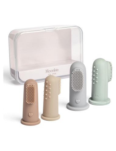 Kit de Cepillos de Dientes para Bebés Moonkie - 4 Pcs