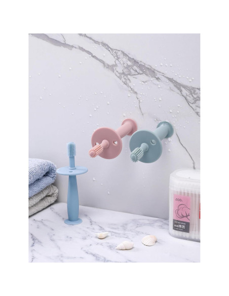 Cepillo de Dientes de Silicona PandaEar para Bebés - Juego de 3 Cepillo de Dientes de Silicona PandaEar para Bebés - Juego de 3