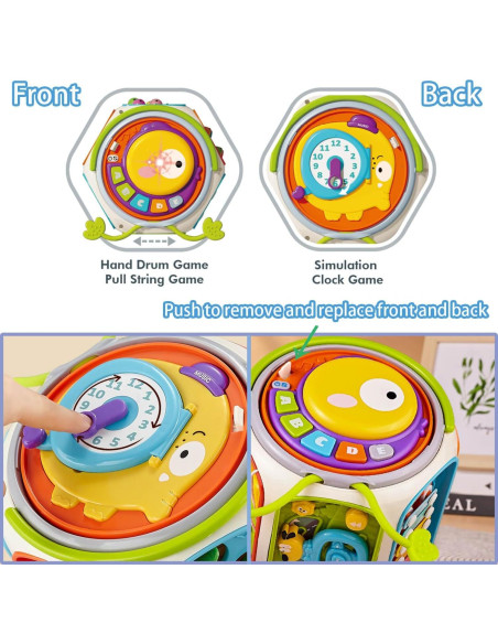 Tablero Sensorial Ocupado Montessori WIIBAAHO 8 en 1 para Niños Tablero Sensorial Ocupado Montessori WIIBAAHO 8 en 1 para Niños
