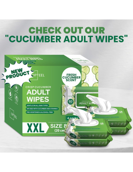 Toallitas Húmedas Extra Grandes OPTEEL 240ct con Aloe y Vitamina E Toallitas Húmedas Extra Grandes OPTEEL 240ct con Aloe y Vitamina E
