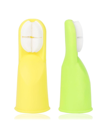 Cepillo de Dedo para Bebés Socub, 2 Piezas, 3 Lados, Libre de BPA Cepillo de Dedo para Bebés Socub, 2 Piezas, 3 Lados, Libre de BPA