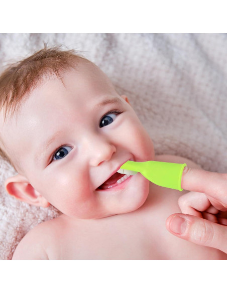 Cepillo de Dedo para Bebés Socub, 2 Piezas, 3 Lados, Libre de BPA Cepillo de Dedo para Bebés Socub, 2 Piezas, 3 Lados, Libre de BPA