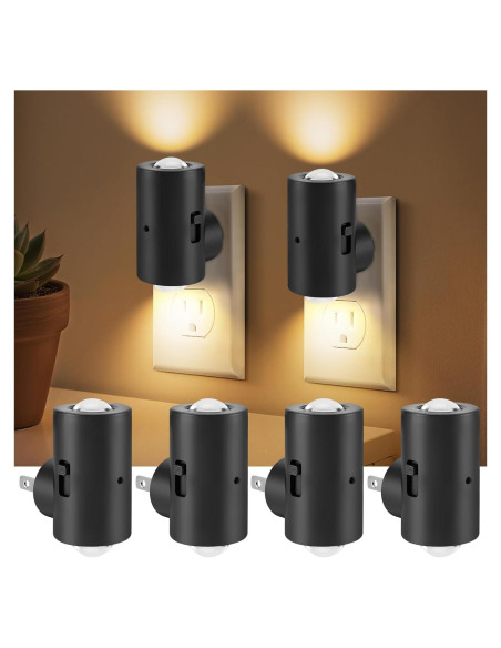 Luces Nocturnas LED Tsexes Regulables 0-200LM 3000K Paquete de 4 Luces Nocturnas LED Tsexes Regulables 0-200LM 3000K Paquete de 4
