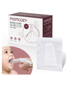 Momcozy Cepillo de Dedo y Toallitas Limpiadoras - 30 Unidades