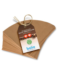 Filtros de café de papel Bolio V60 - 100 unidades - Cono