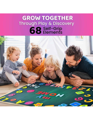 Tablero de Fieltro ABC Quokka para Niños 3-5 Años - Juguete Educativo