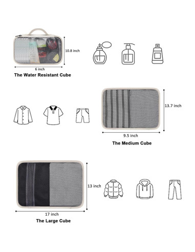 Mochila Expandible Vancropak 40L Aprobada Aerolínea Beige