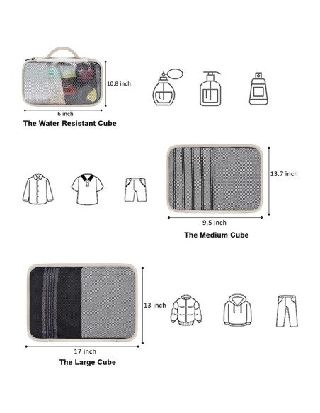 Mochila Expandible Vancropak 40L Aprobada Aerolínea Beige Mochila Expandible Vancropak 40L Aprobada Aerolínea Beige