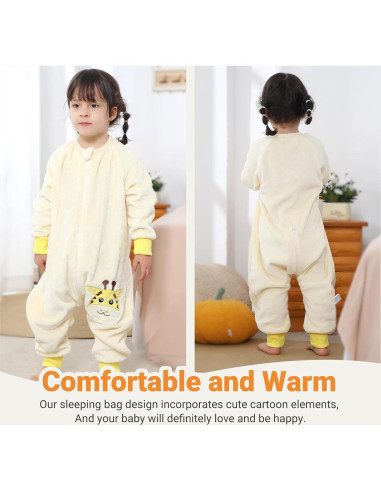 Saco de Dormir HAHASHOW Invierno Bebés 9-18 Meses Beige