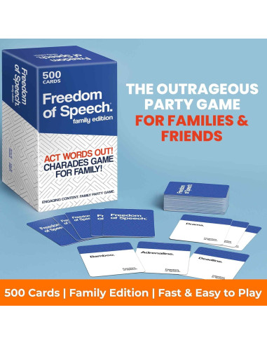 Juego de Mesa QUOKKA Libertad de Expresión Familiar - 500 Tarjetas