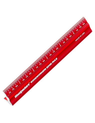 Regla de Bisel Woodpeckers 15 cm Aluminio Escalas Grabadas