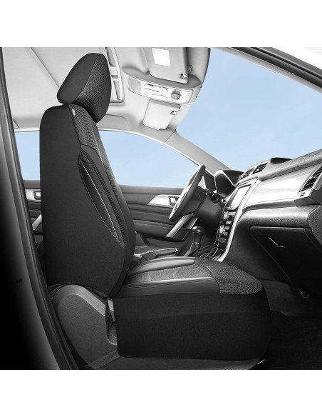 Fundas de Asiento de Coche HChengkikz, Negro, Transpirables Fundas de Asiento de Coche HChengkikz, Negro, Transpirables