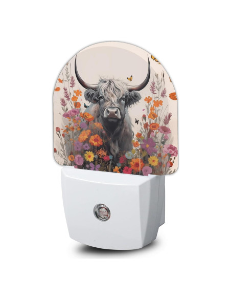 Luz Nocturna LED AOWULA Vaca de las Tierras Altas 9.5 cm Luz Nocturna LED AOWULA Vaca de las Tierras Altas 9.5 cm