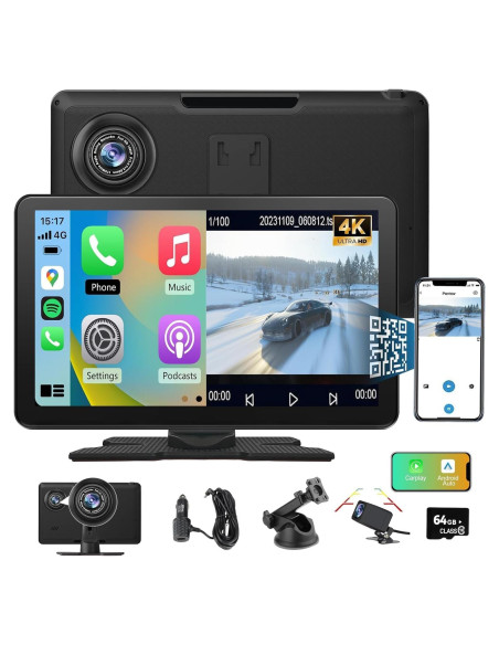 Pantalla Carplay Pyniro 9" GPS Táctil 4K con Cámara Pantalla Carplay Pyniro 9" GPS Táctil 4K con Cámara