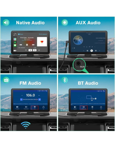 Pantalla Carplay Pyniro 9" GPS Táctil 4K con Cámara