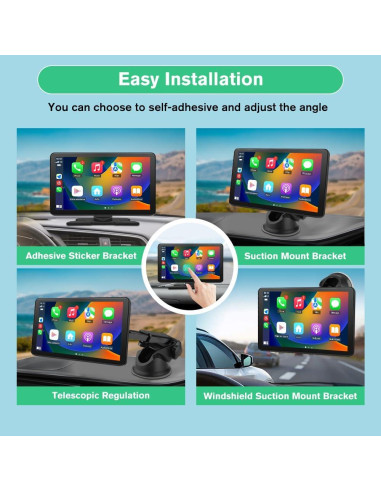 Pantalla Carplay Pyniro 9" GPS Táctil 4K con Cámara