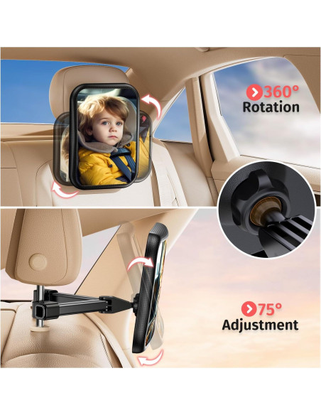 Espejo para Bebé Mirrorsafe BBJ-02 Irrompible 360 Ajustable Espejo para Bebé Mirrorsafe BBJ-02 Irrompible 360 Ajustable