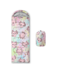 Saco de Dormir AILONEN Axolote 79x229cm Impermeable 3 Estaciones
