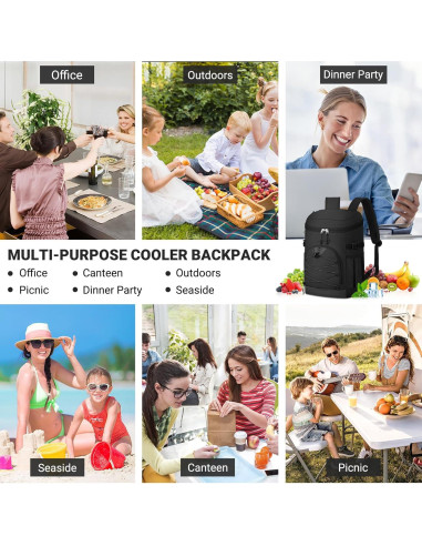 Mochila Enfriadora NECKORY 30L Impermeable y Aislada Negra