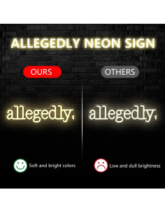 Cartel de Neón LED Jeanchrl para Estudiantes de Derecho 43.8x19.3cm 2